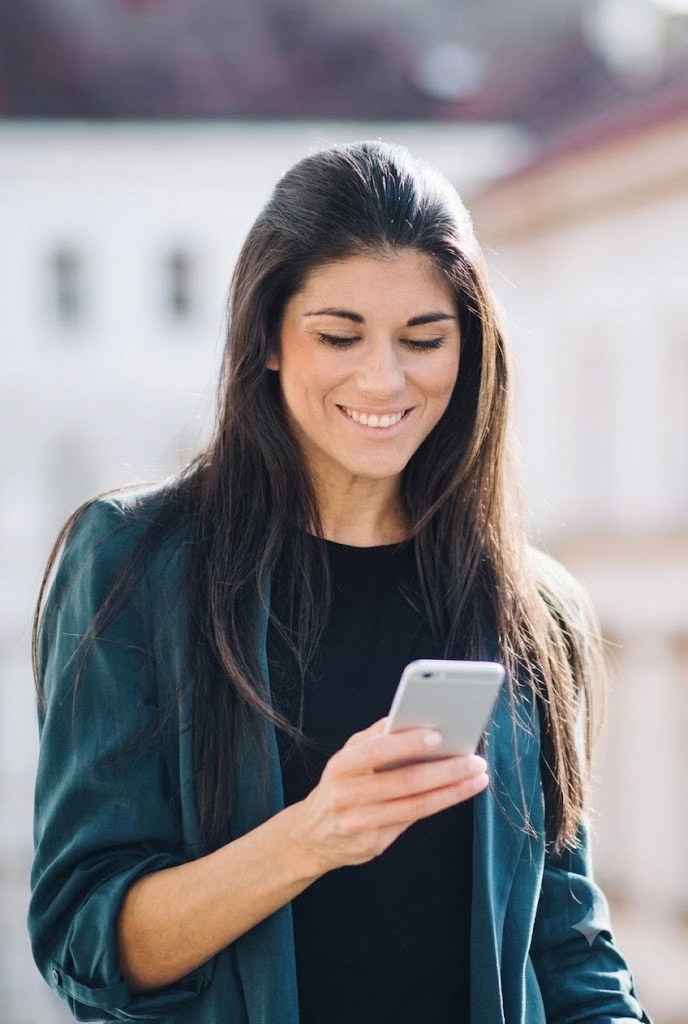Persona consultando información de salud en su teléfono